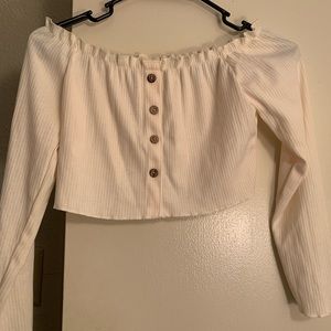 Off white crop top